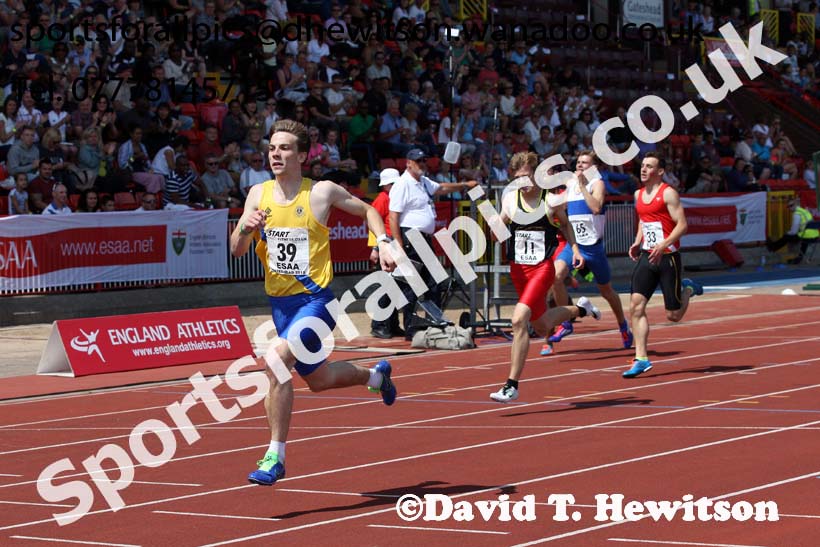 Senior boys 400 metres, 2015 English Schools, Gateshead. Photo: David T. Hewitson/Sports for All Pics